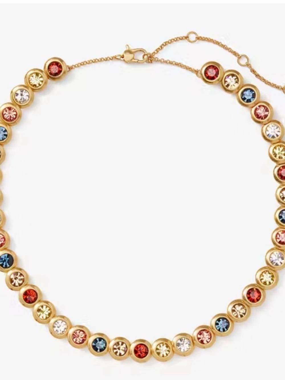 KATE SPADE NWT Multicolor Crystal Bezel Necklace
